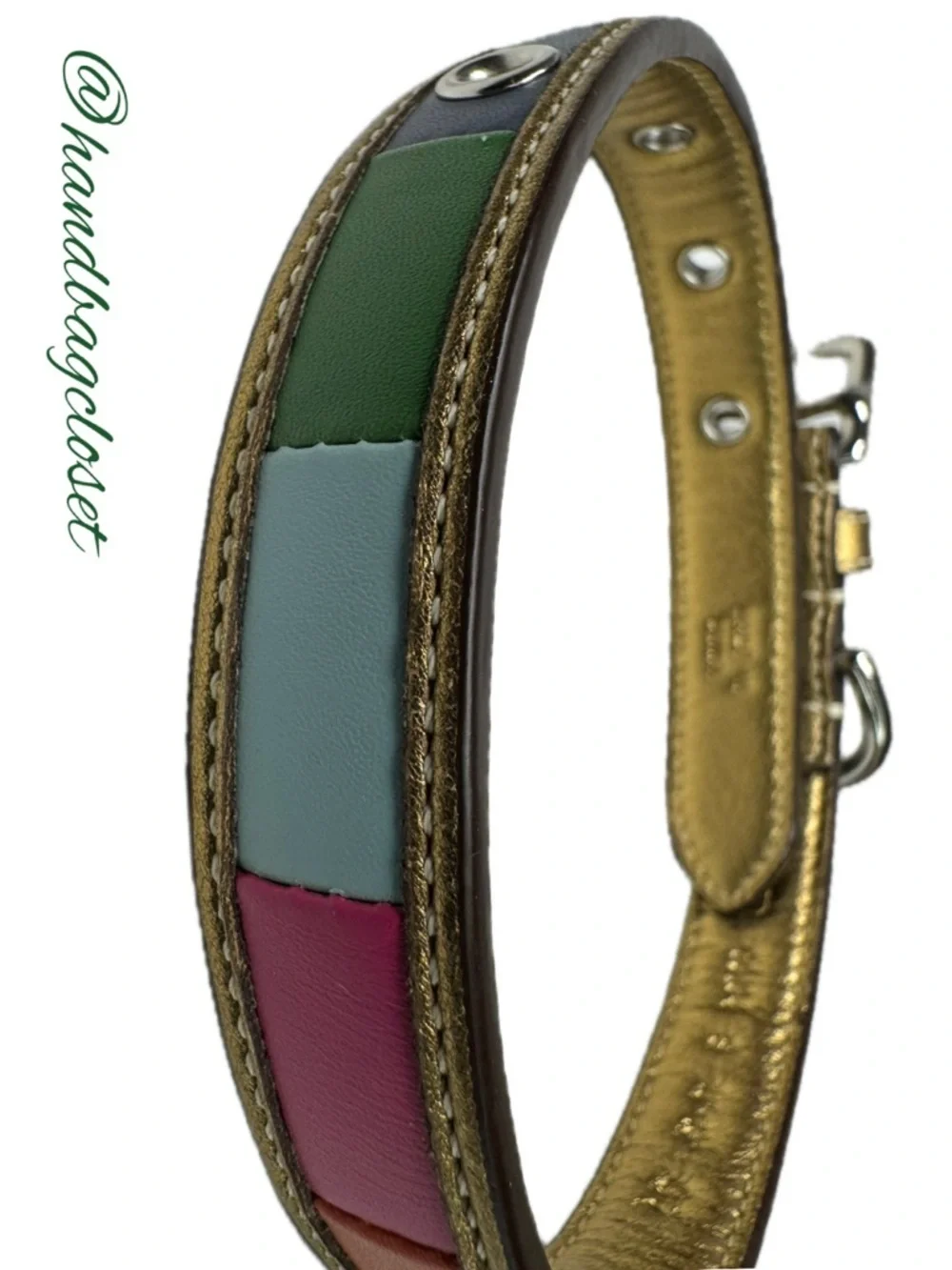 Coach Legacy Color Block Leather Y2K Vintage Rare Size Small Dog Collar